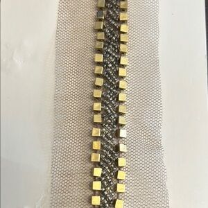 Gold and Silver Beaded Mesh Trim